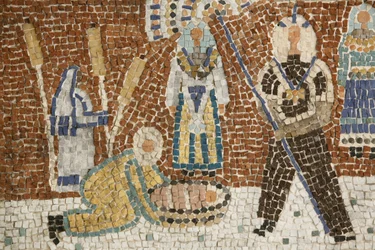 Mosaik, das die Rettung von Moses darstellt, Jerusalem, Israel