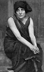 Mrs. Patrick Campbell, britische Bühnenschauspielerin, in der Rolle der Elektra, 1908, 1951