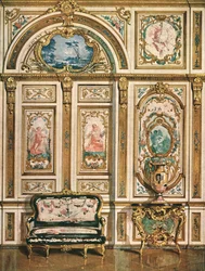 Wanddekoration im Schloss Fontainebleau, Frankreich, 1928