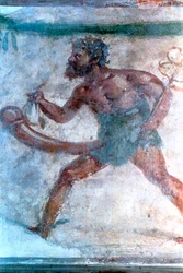 Wandgemälde von Merkur, Pompeji, Italien