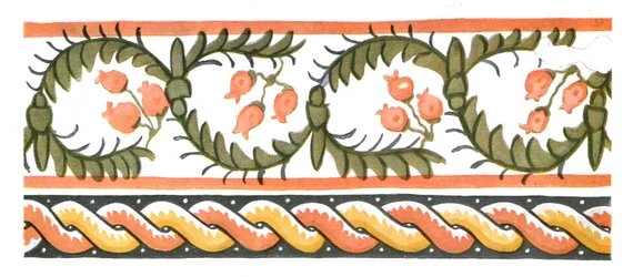 Wandmalereien in den Ruinen des Klosters St. Apollo in Bawit, Ägypten, 1928