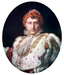 Napoleon I. in seinem Krönungsornat, ca. 1804, ca. 1920