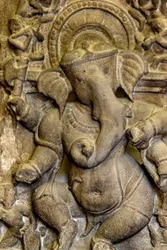 Nationalmuseum von Indien, Delhi. Ganesh-Relief. Detail. Indien.