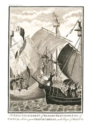 Seeschlacht gegen zwei große französische Karacken von Richard Beauchamp, Earl of Warwick