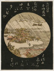 Nachtregen auf der Karasaki-Kiefer aus der Serie Acht Ansichten der Provinz Omi, 1770er Jahre