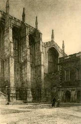 Nordwestlicher Winkel des Schulhofs, 1911
