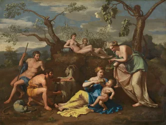 Nymphen füttern das Kind Jupiter, ca. 1650