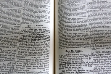 Obersteinbach, Bas-Rhin, Frankreich, 29.05.2014 - Bibel. Lutherischer Tempel