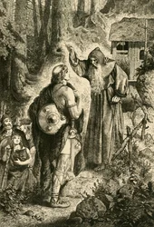 Odoaker und der Mönch Severinus, ca. 5. Jahrhundert, 1890