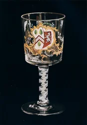 Altes englisches Glasgoblet, um 1775