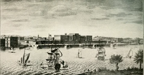 Altes Fort William, vom Fluss aus, 1754, 1925