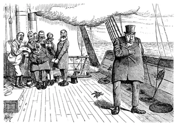 Oom-poleon Boer-naparte an Bord der Highbury Castle, 1901