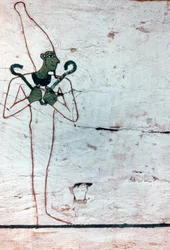 Osiris, der Gott des Todes, Detail des Sarkophags der Dame von Madja, 18. Dynastie