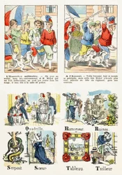 Seite 7 - Kinderspiele: Militärübung, Angriff - Alphabet - Kinderspiele - Epinal-Bilder, populäre Serie, um 1890