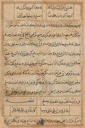 Seite aus Geschichten eines Papageis Tuti-nama: Textseite, ca. 1560