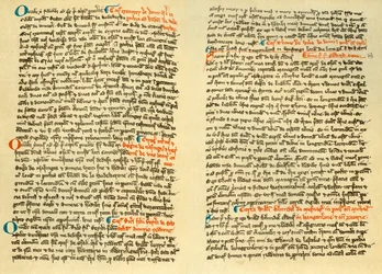 Seiten aus dem Urbar von Osney Abbey