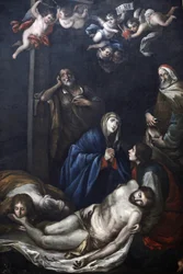 Gemälde in der Chiesa del Carmine, Martina Franca, Apulien: Christus vom Kreuz abgenommen, Martina Franca, Italien