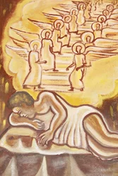 Gemälde in der Kirche Unserer Lieben Frau von Togo: Jakobsleiter, Togoville, Togo