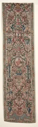 Paar Stickereibettbehänge, um 1690