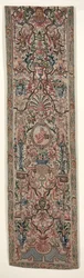 Paar Stickerei-Betthängungen, ca. 1690