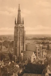 Panorama und Kirche Notre-Dame, um 1928