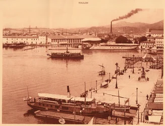 Panorama der Quais in Toulon, 1930