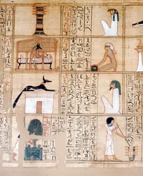 Papyrus, Einbalsamierung, Anubis, antikes Ägypten, ca. 10. Jahrhundert v. Chr.