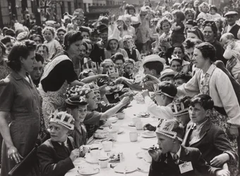 Patriotische Straßenparty