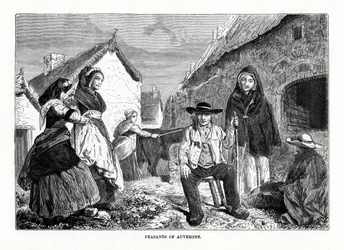 Bauern von Auvergne, Frankreich, 19. Jahrhundert