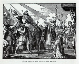 Pippin zum König der Franken ausgerufen, 1882