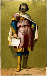 Pippin von Herstal, fränkischer Herrscher, 19. Jahrhundert