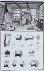 Zinnherstellung, ca. 1750er Jahre