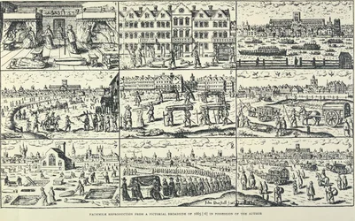 Bildliche Darstellung der Großen Pest, 1665