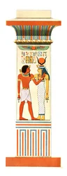 Pilaster aus dem Amun-Re-Tempel von Amenophis III in Karnak, Ägypten, 1928