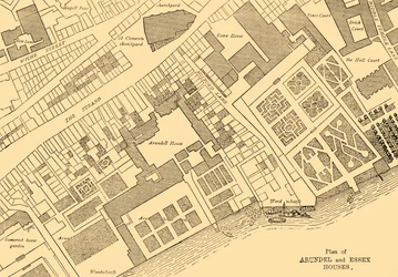 Plan von Arundel und Essex Häusern, 1881
