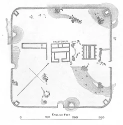 Plan von Hardknott Fort, Cumberland