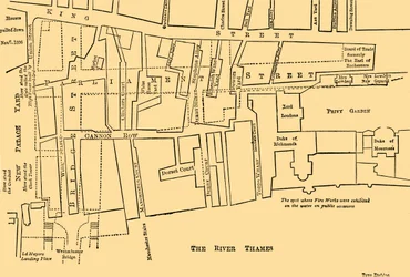 Plan eines Teils von Westminster zwischen 1734 und 1748 - Vor dem Bau der Parliament Street