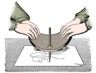 Planchette oder Ouija-Brett, 1885