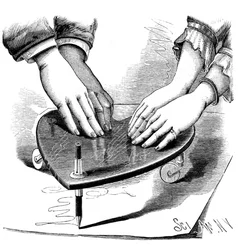 Planchette oder Ouija-Brett, 1885