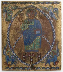 Plakette von Christus in Majestät, Französisch, 12.-13. Jahrhundert
