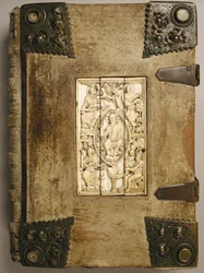 Plakette mit Christus in Majestät und den vier Evangelisten, 1000-1100