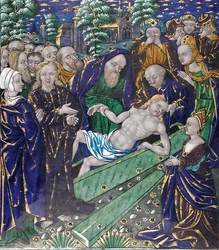 Plakette mit der Auferweckung des Lazarus