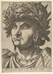 Tafel 10: Vespasian mit leicht nach links gedrehtem Kopf, aus 