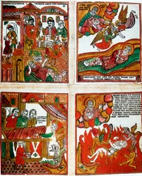 Beliebter russischer religiöser Druck, 19. Jahrhundert