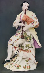 Porzellanfigur mit der Markierung WD-CO. Derby, um 1760