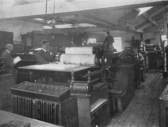 Teil des Maschinenraums, 1916
