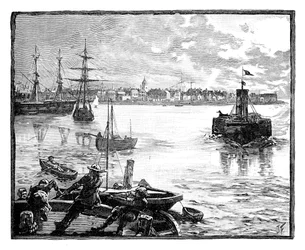 Portsmouth Harbour, Hampshire, um 1888