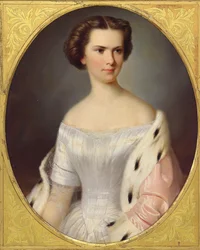 Porträt von Kaiserin Elisabeth von Österreich, ca. 1855