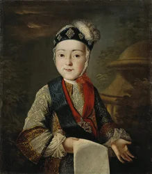 Porträt des Großherzogs Pawel Petrowitsch 1754-1801 als Kind, Mitte des 18. Jahrhunderts