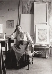 Porträt von Hilma af Klingt 1862-1944, ca. 1900